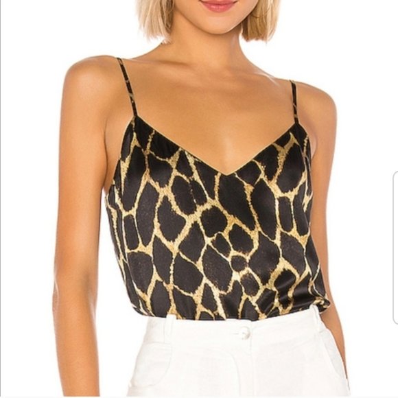 L'AGENCE Tops - L'AGENCE Jane Giraffe Silk Camisole Tank Top Small